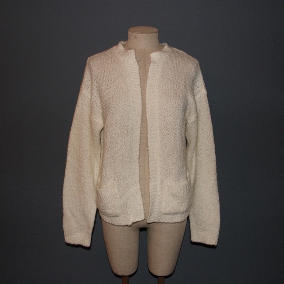 DIANE VON FURSTENBERG Vintage Cream Cardigan sz M - Picture 1 of 7